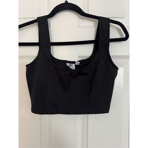 Adidas crop top sz small electric